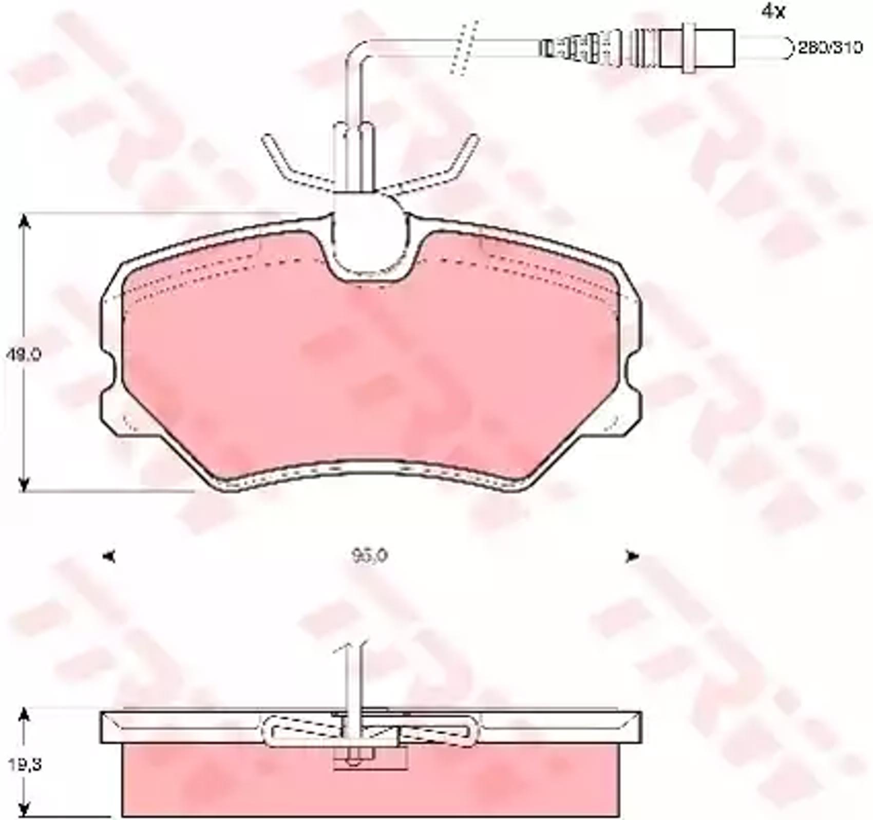 Колодки тормозные дисковые TRW GDB1039