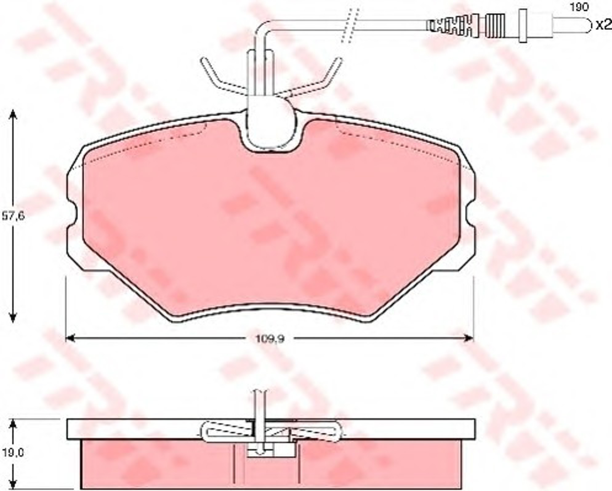 Колодки тормозные дисковые TRW GDB1051