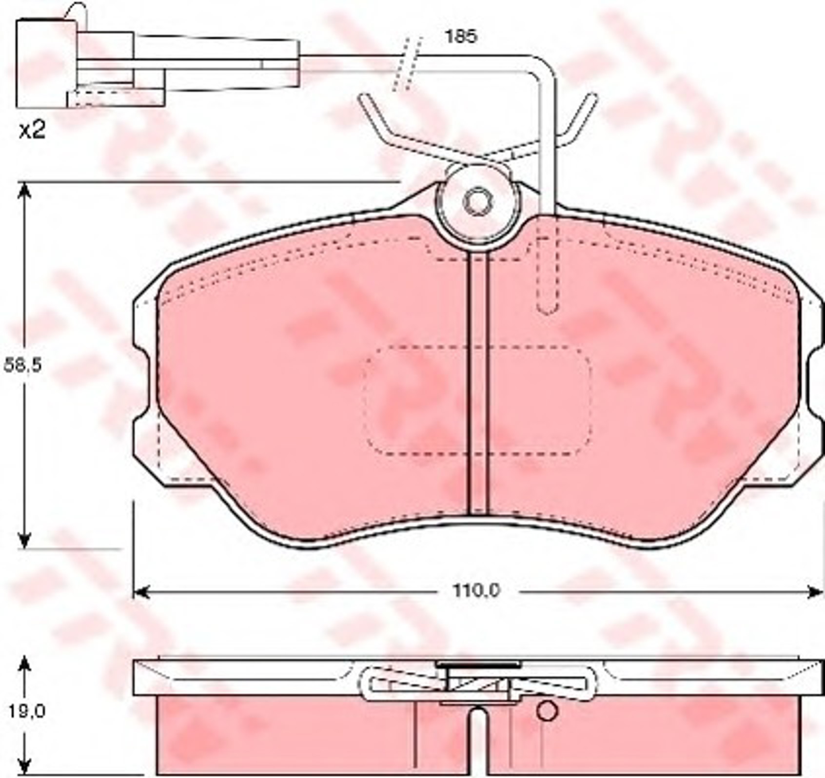 Колодки тормозные дисковые TRW GDB1095