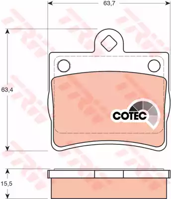 Комплект тормозных колодок дискового тормоз cotec TRW GDB1283