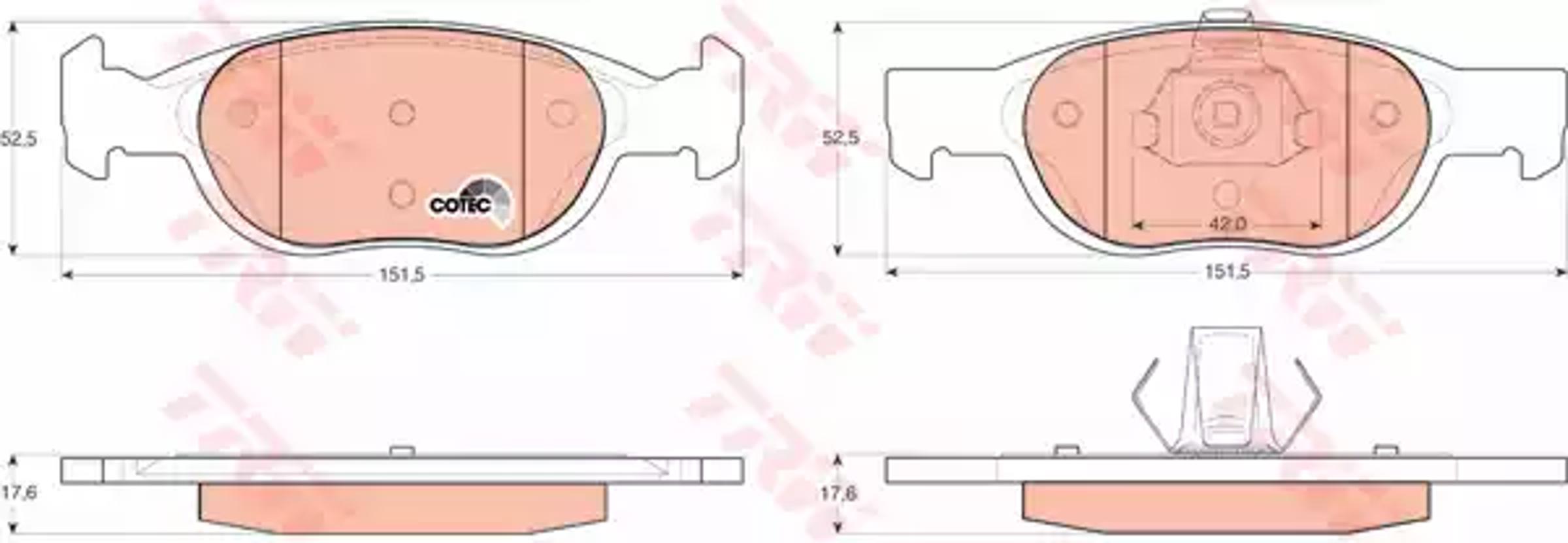 Колодки тормозные дисковые TRW GDB1339