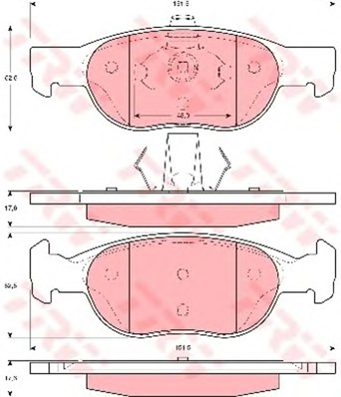 Колодки тормозные дисковые TRW GDB1382
