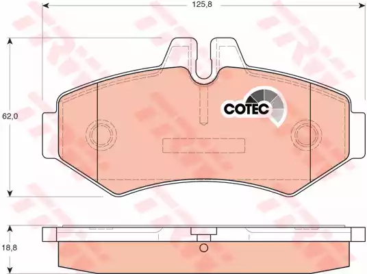 Комплект тормозных колодок дискового тормоз cotec TRW GDB1399