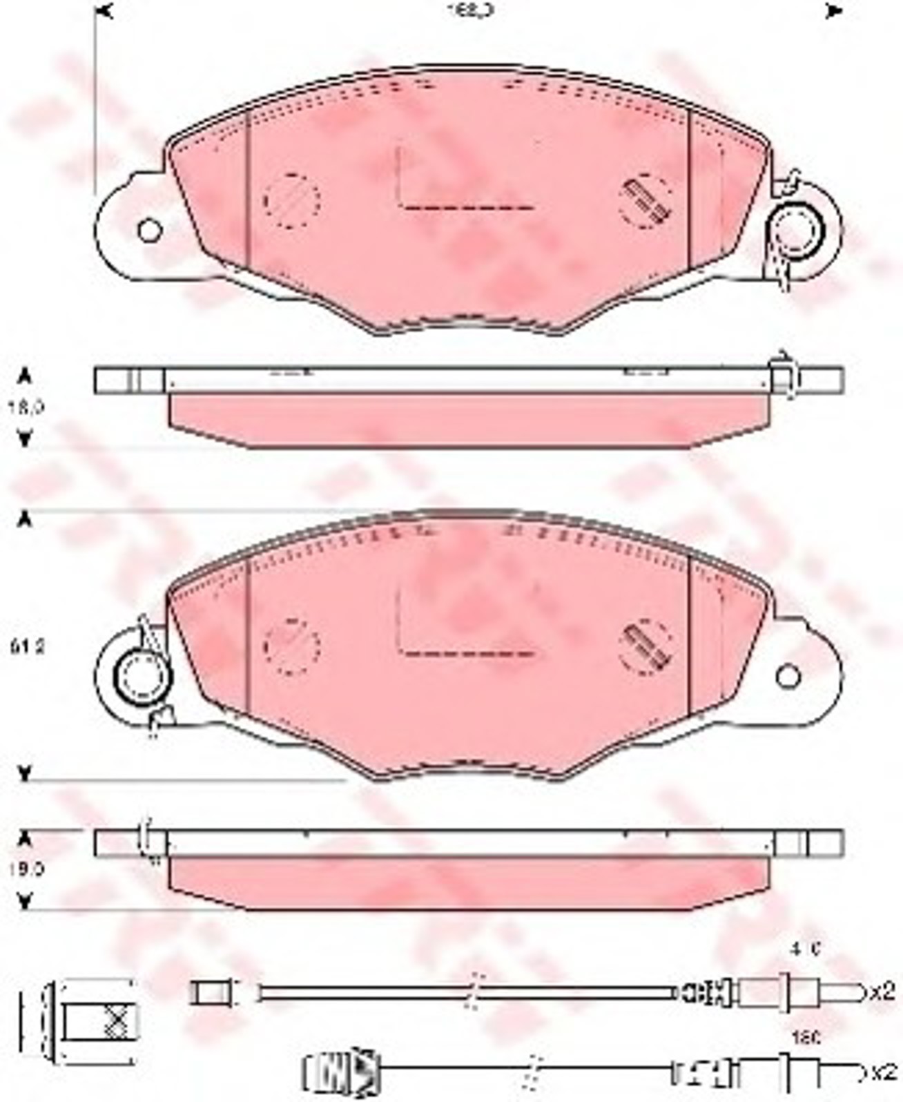Колодки тормозные дисковые TRW GDB1410