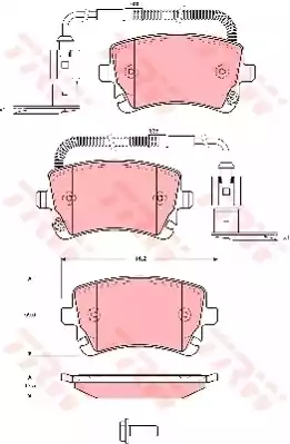 Комплект тормозных колодок дискового тормоз TRW GDB1508