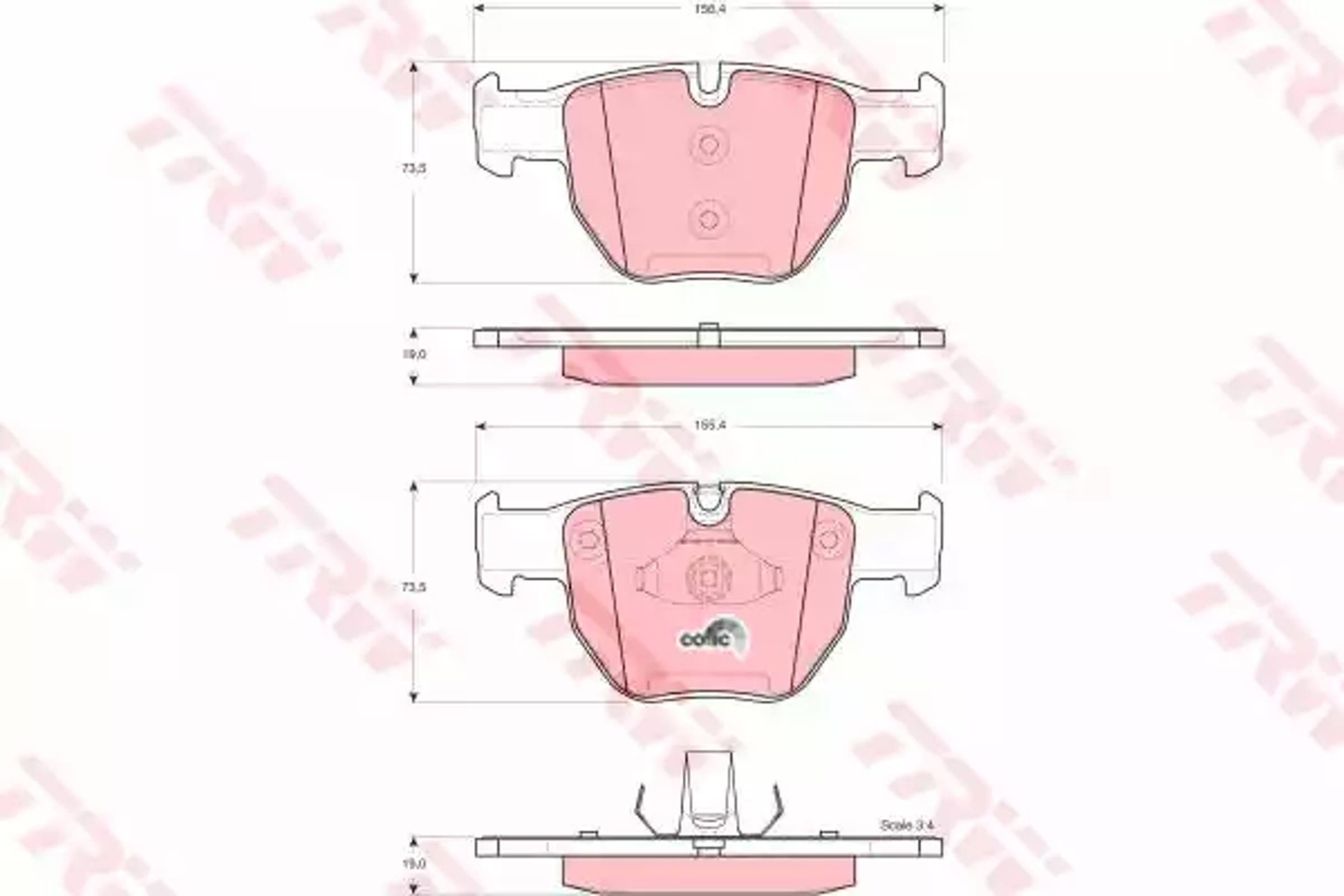 Колодки тормозные дисковые TRW GDB1526