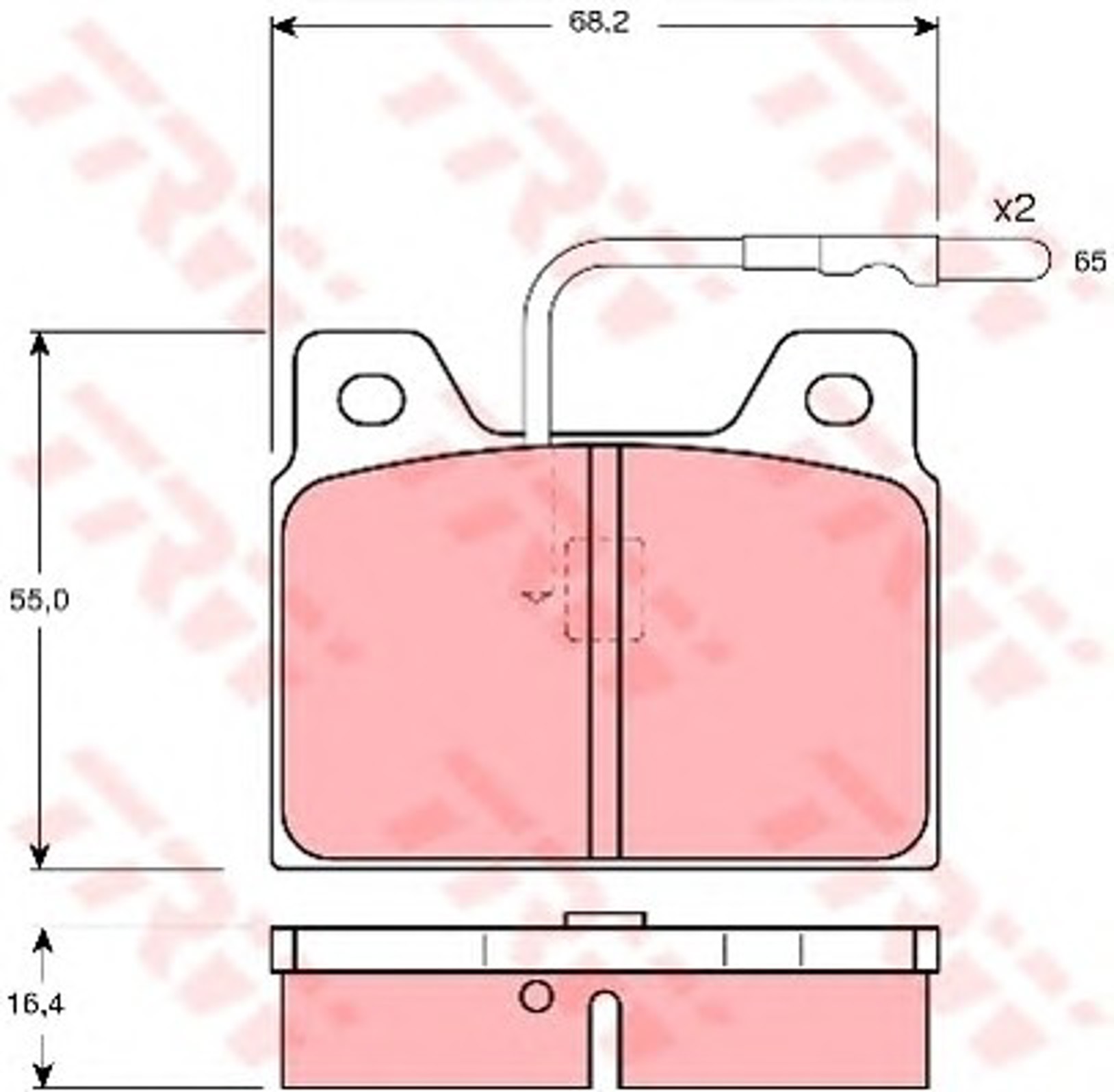 Колодки тормозные дисковые TRW GDB156