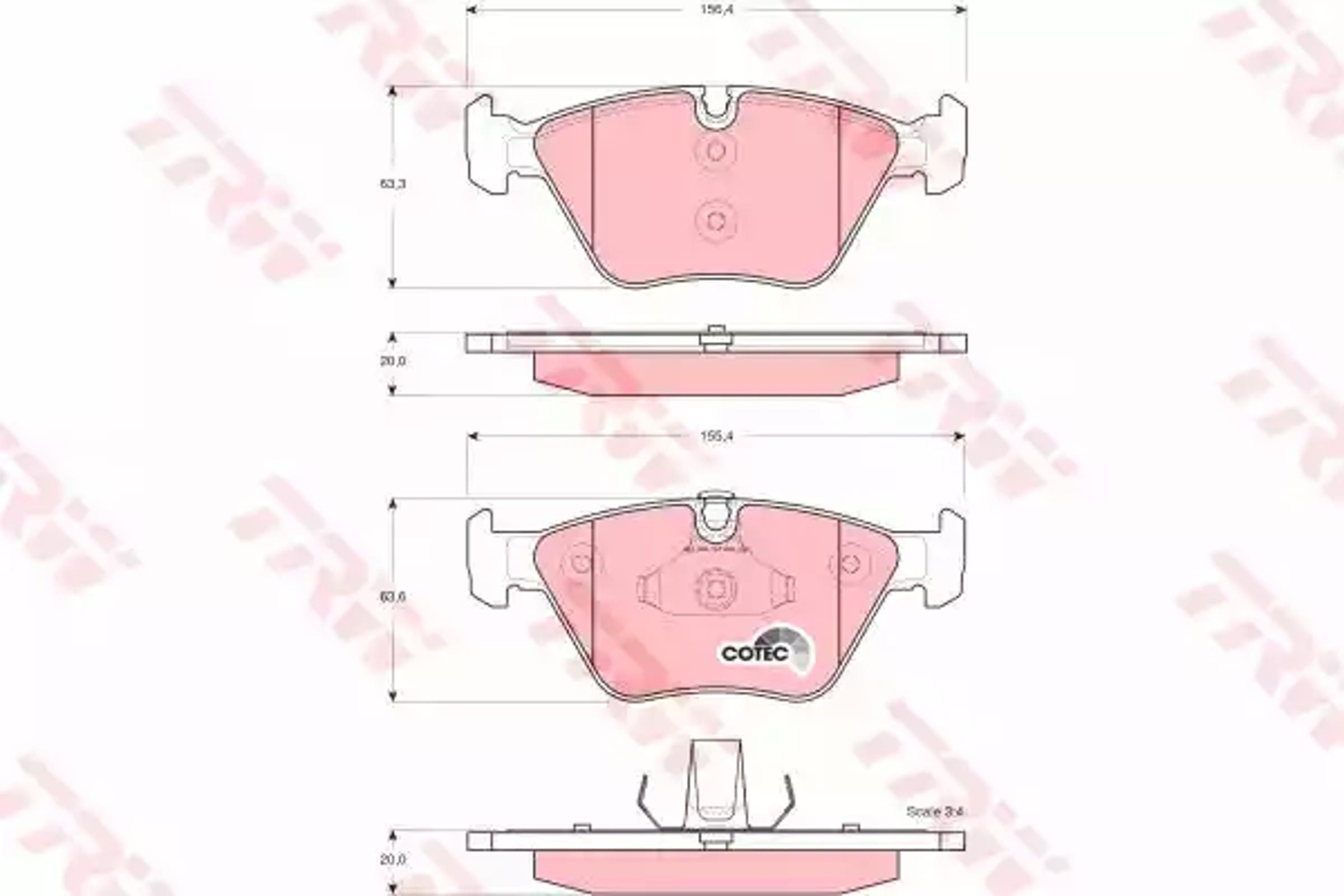 Колодки тормозные дисковые TRW GDB1577