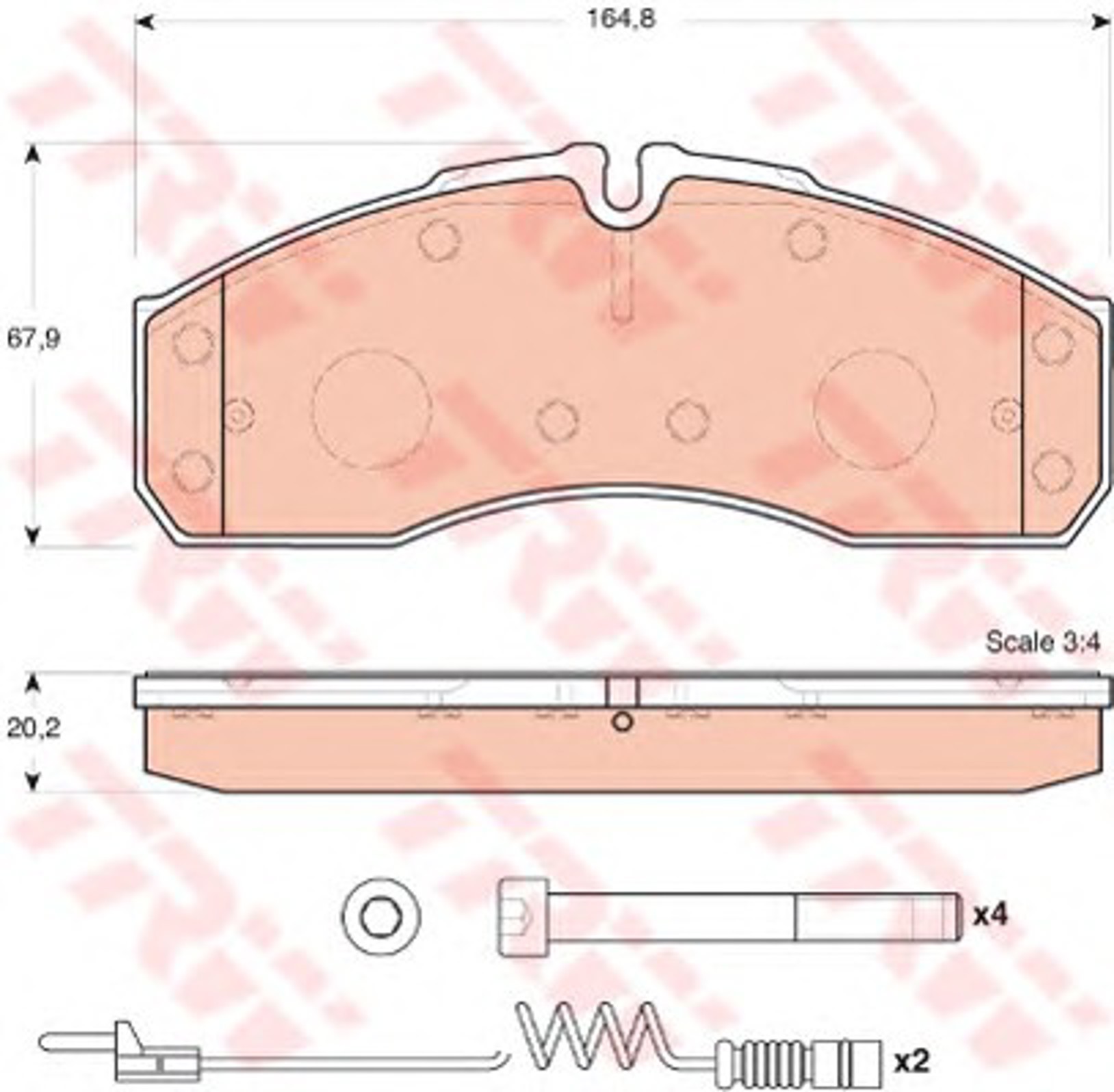 Колодки тормозные дисковые TRW GDB1694