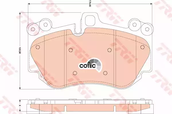 Комплект тормозных колодок дискового тормоз cotec TRW GDB1764