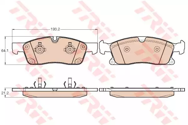 Комплект тормозных колодок дискового тормоз TRW GDB1946