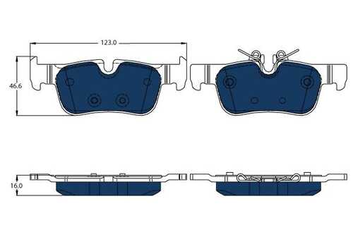 Brake pad set disc brake TRW GDB2063BTE