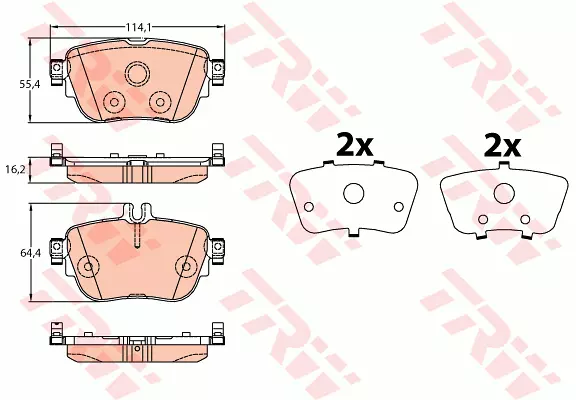 Колодки тормозные дисковые TRW GDB2155