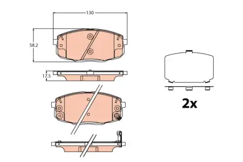 Gdb2192 колодки дисковые передние TRW GDB2192