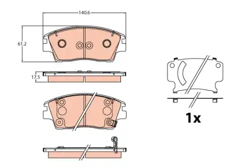 Колодки тормозные дисковые trw TRW GDB2197