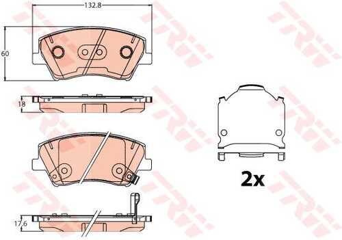 Колодки дисковые передние TRW GDB2203