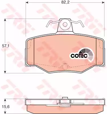 Комплект тормозных колодок дискового тормоз cotec TRW GDB3092