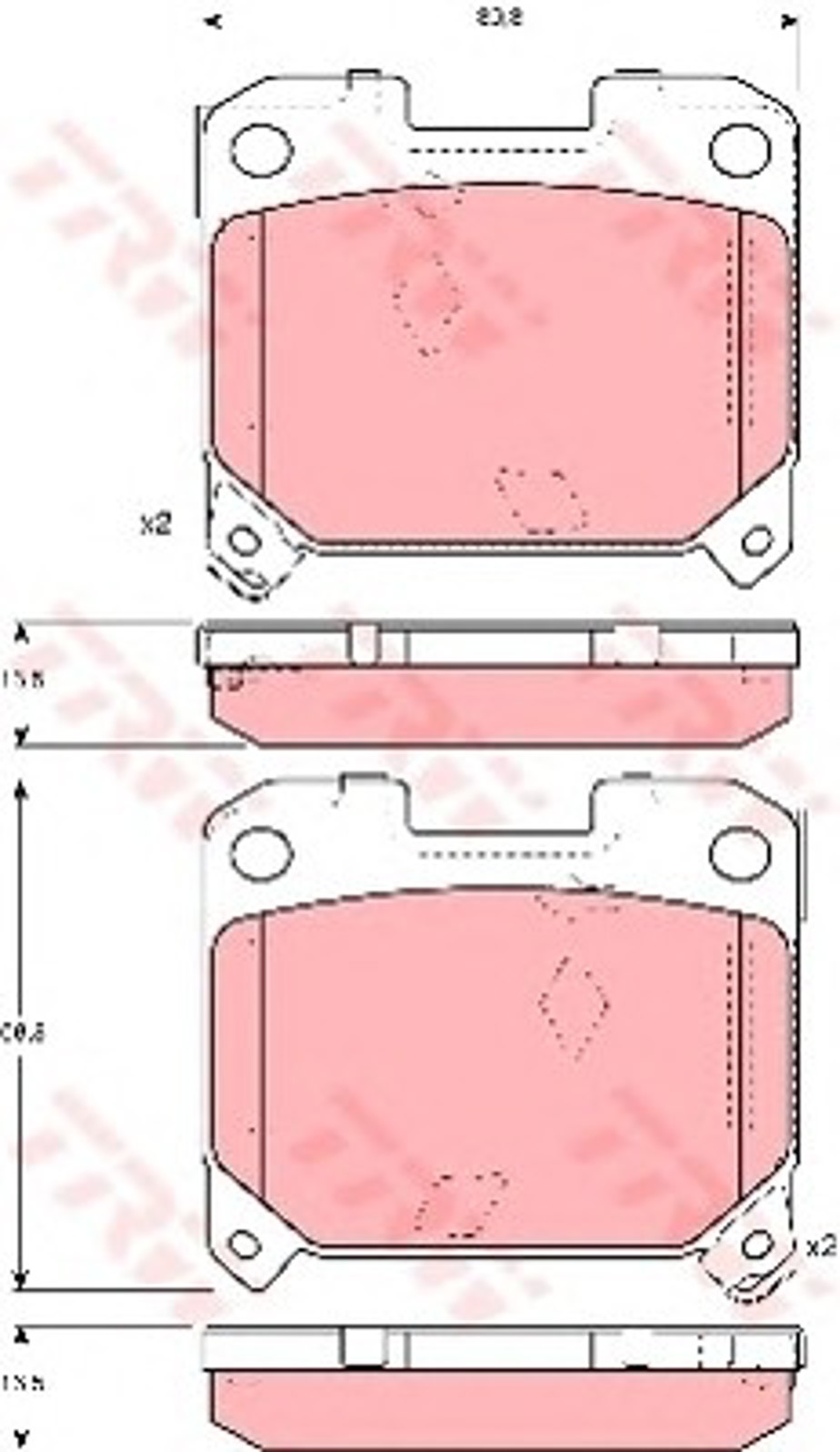 Колодки тормозные дисковые TRW GDB3105