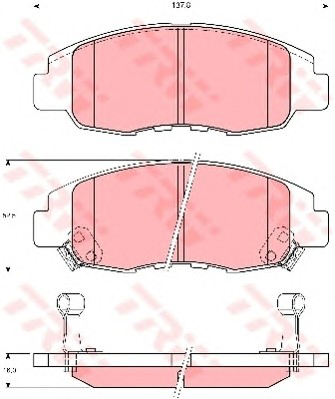 Колодки тормозные дисковые TRW GDB3144