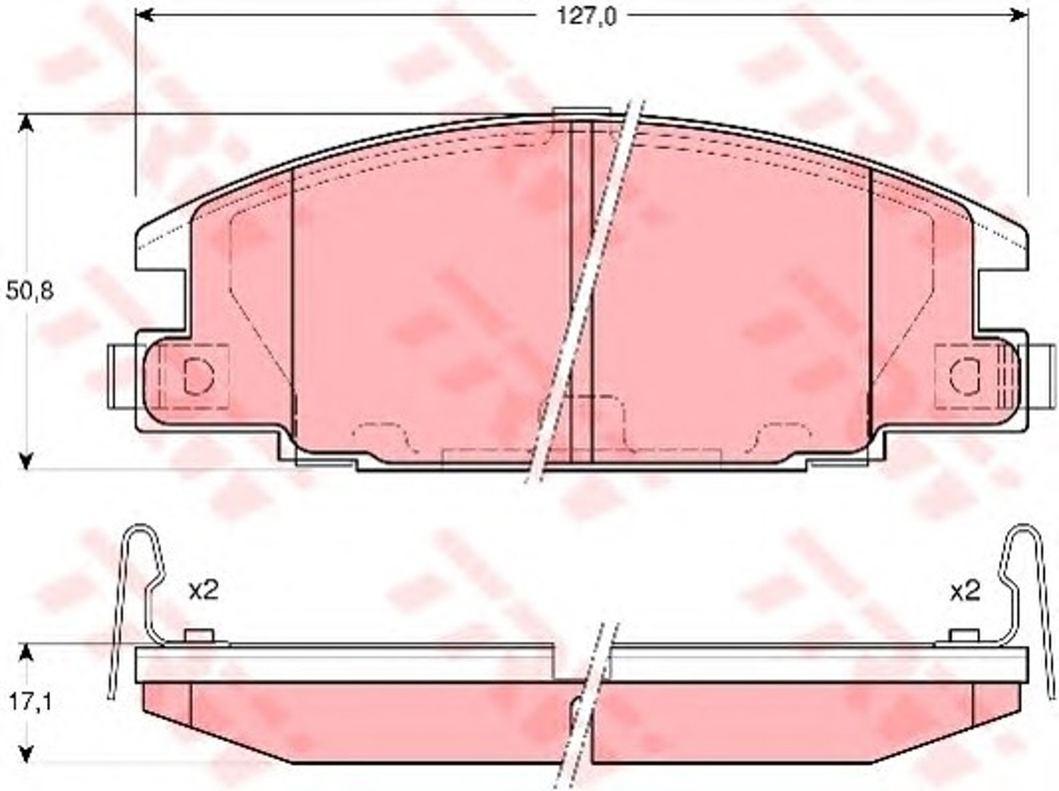 Колодки тормозные дисковые TRW GDB3161