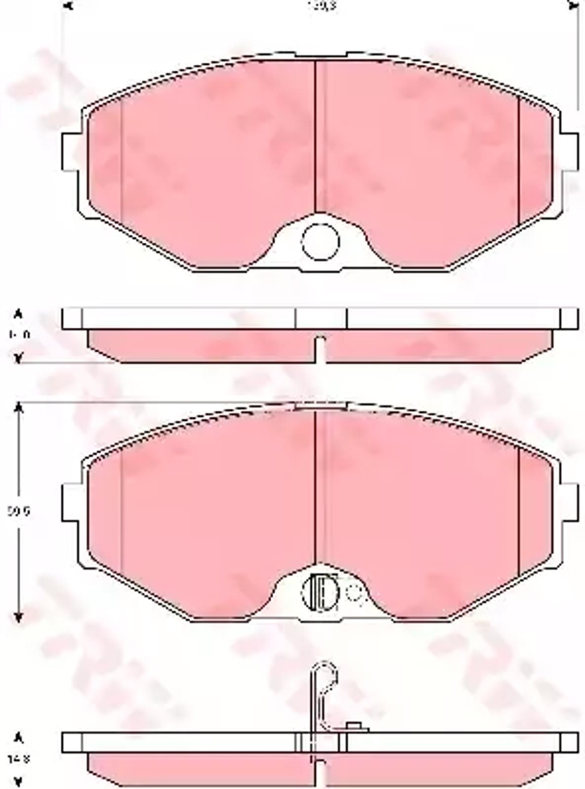 Колодки тормозные дисковые TRW GDB3273