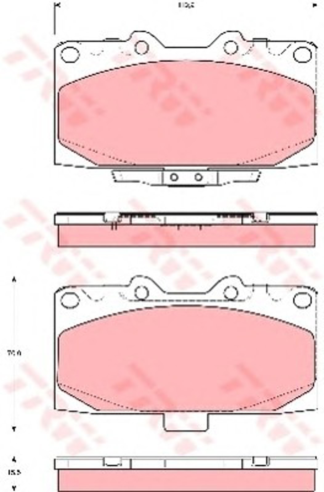Колодки тормозные дисковые TRW GDB3307