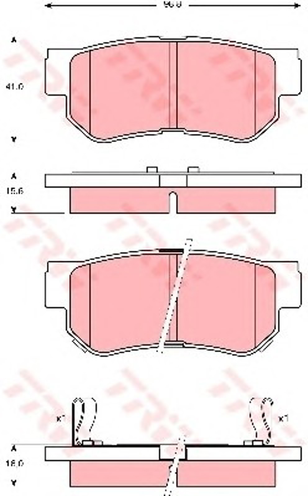 Колодки тормозные дисковые TRW GDB3387
