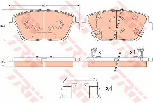 Колодки дисковые пер. TRW GDB3540