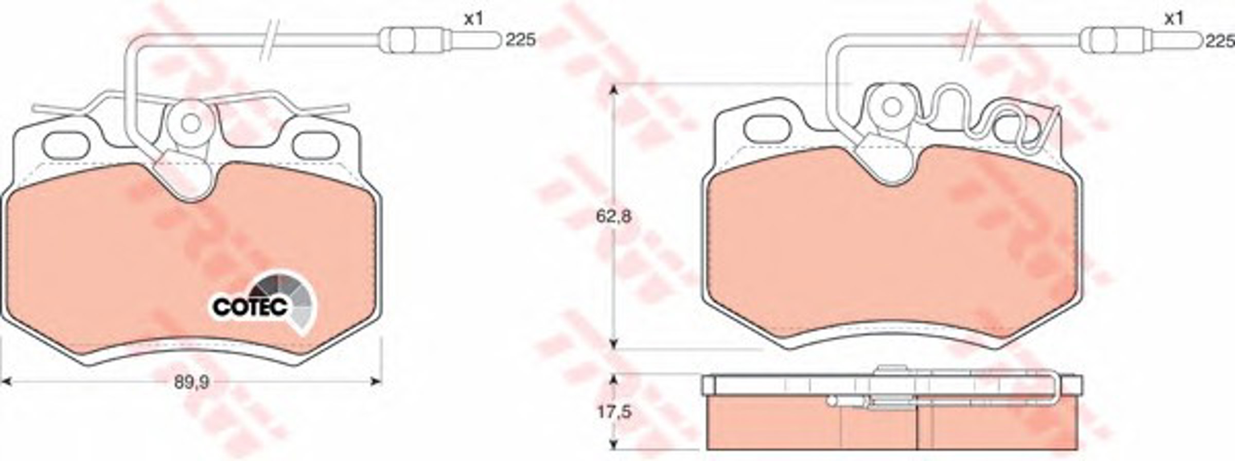 Колодки тормозные дисковые TRW GDB808