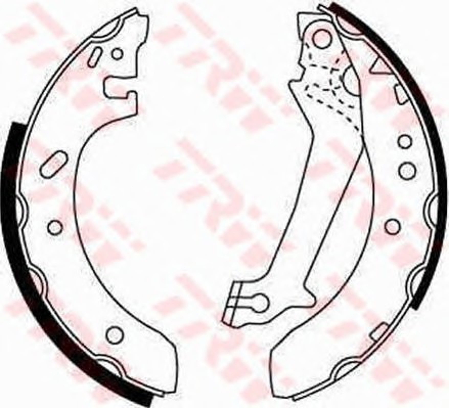 Колодки тормозные барабанные TRW GS8607