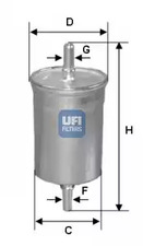 Фильтр топливный UFI 31.842.00