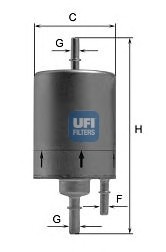 Топливный фильтр UFI 31.831.00