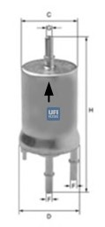 Топливный фильтр UFI 31.833.00