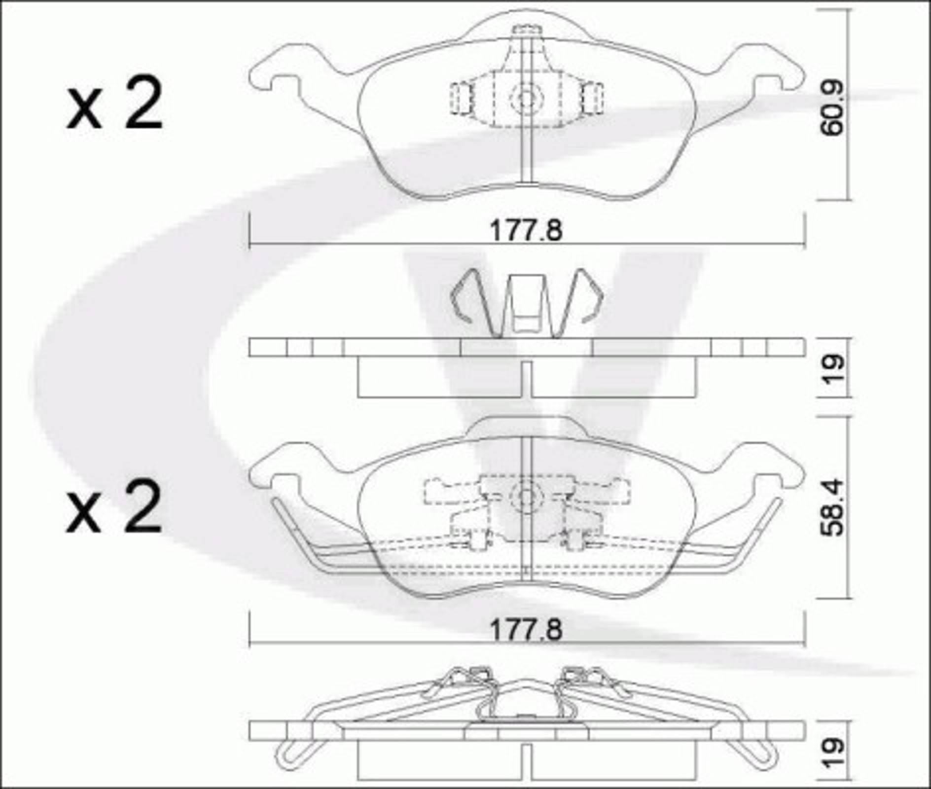 Комплект тормозных колодок дисковый тормоз VAICO V25-8106