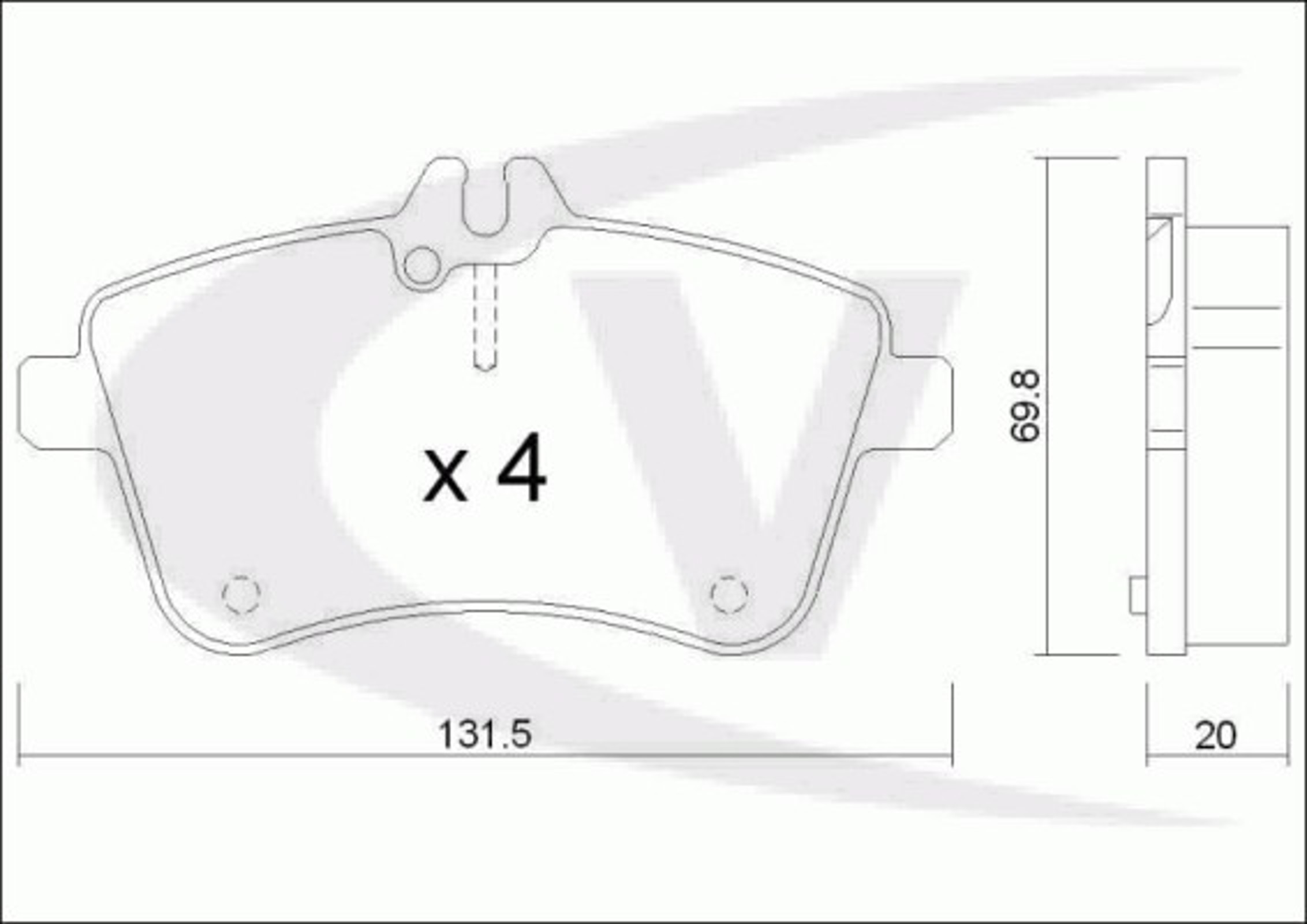 Колодки тормозные дисковые VAICO V30-8187