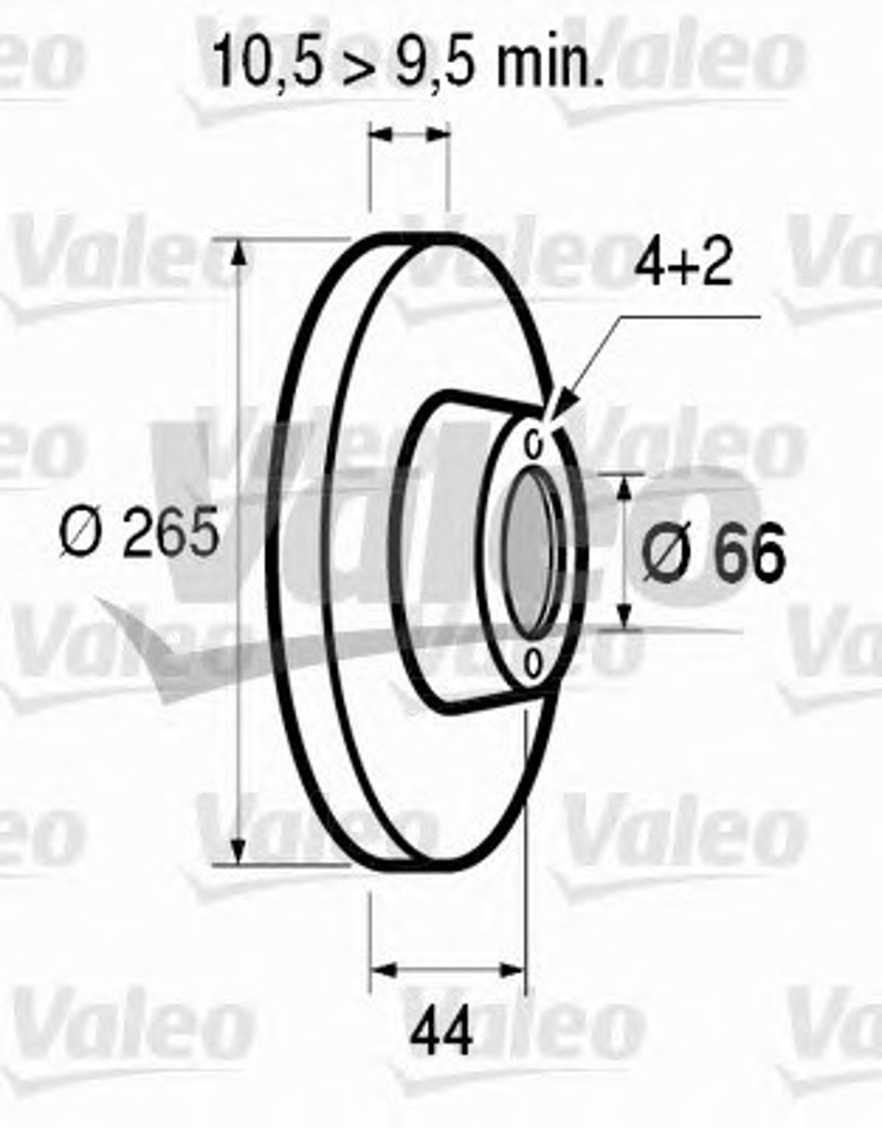 Тормозной диск VALEO 186306