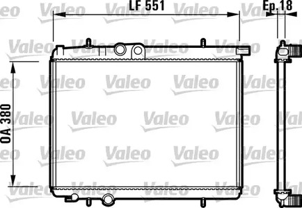 Радиатор системы охлаждения VALEO 732886