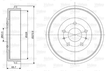 Тормозной барабан VALEO 237069