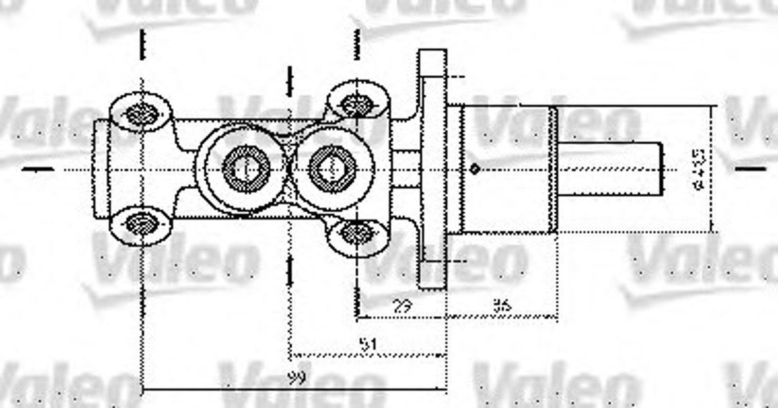 Цилиндр тормозной главный VALEO 402322