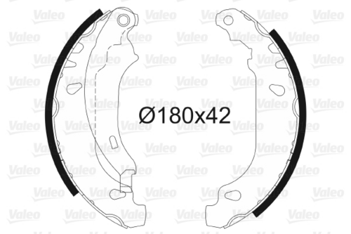 Тормозные колодки задние (барабанные) VALEO 562647