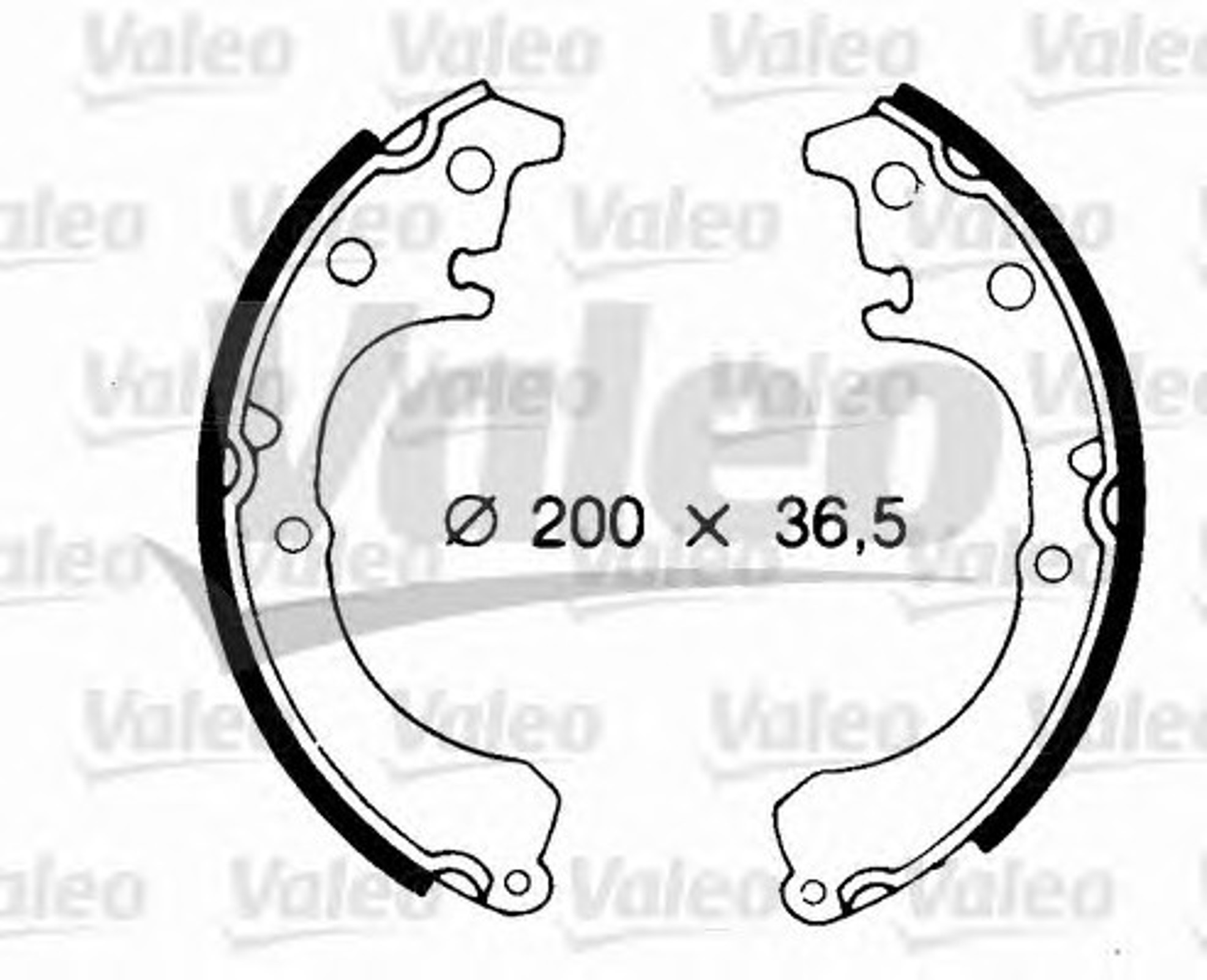 Колодки тормозные барабанные VALEO 562677