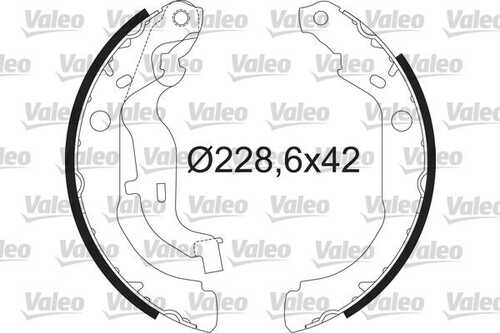 Колодки тормозные барабанные VALEO 564210