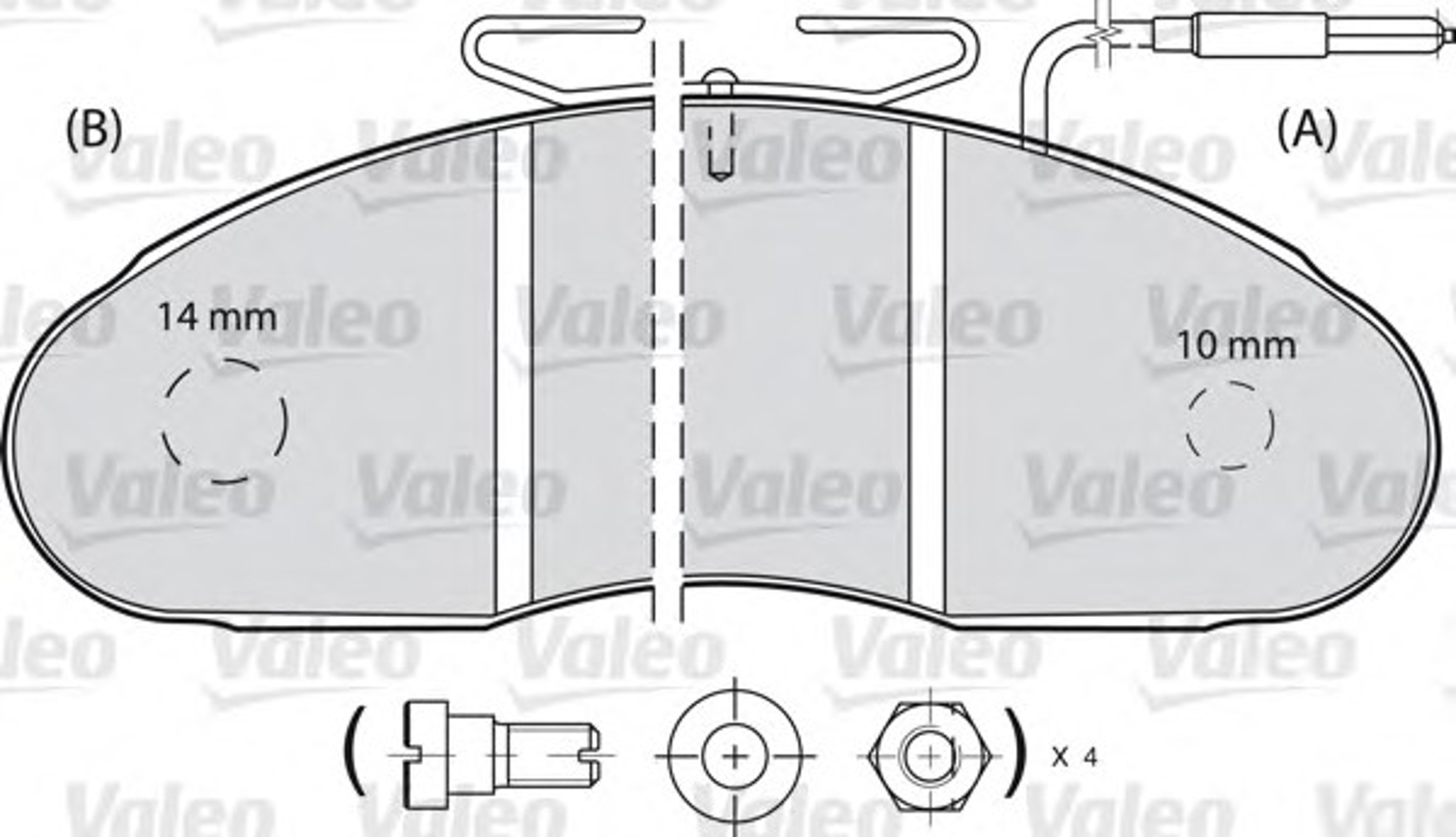 Колодки тормозные дисковые VALEO 598112