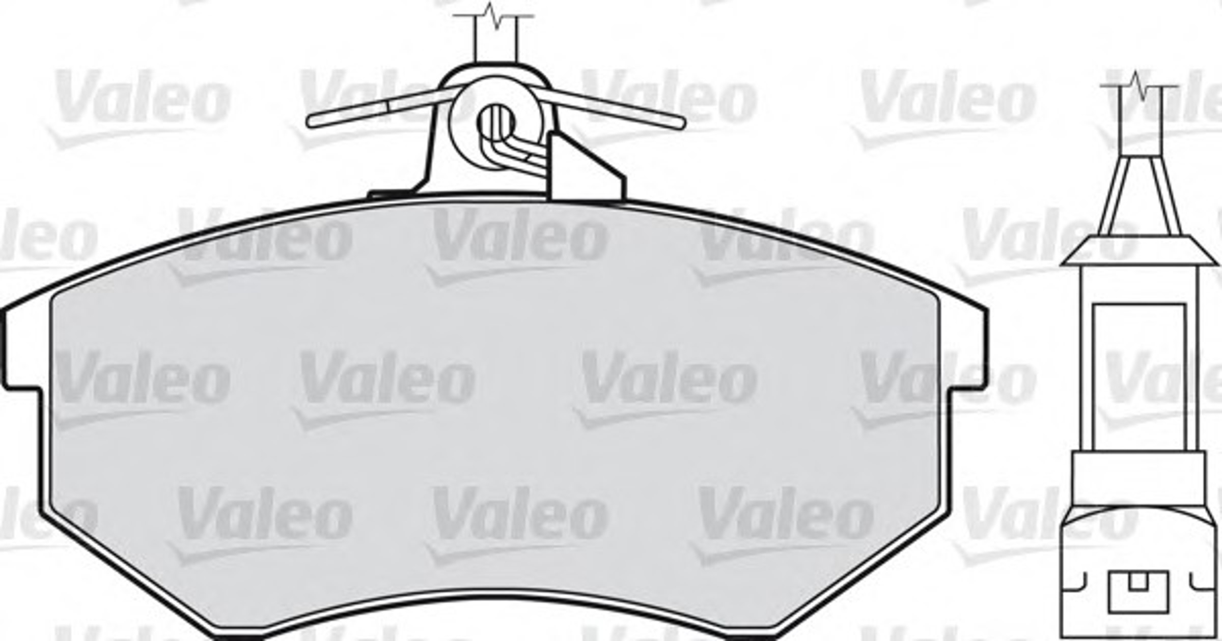 Колодка тормозная дисковая комплект VALEO 598252