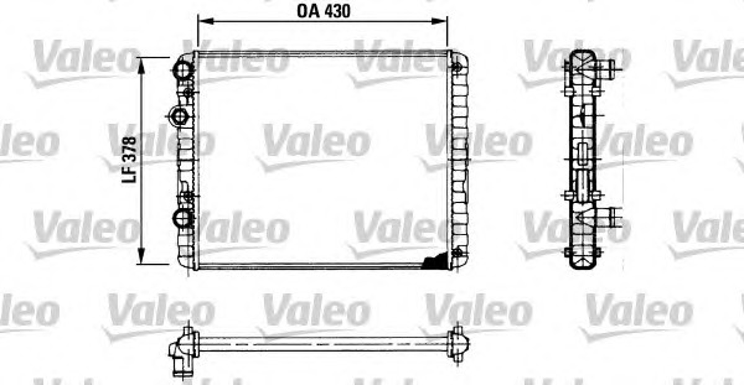 Радиатор системы охлаждения VALEO 730956