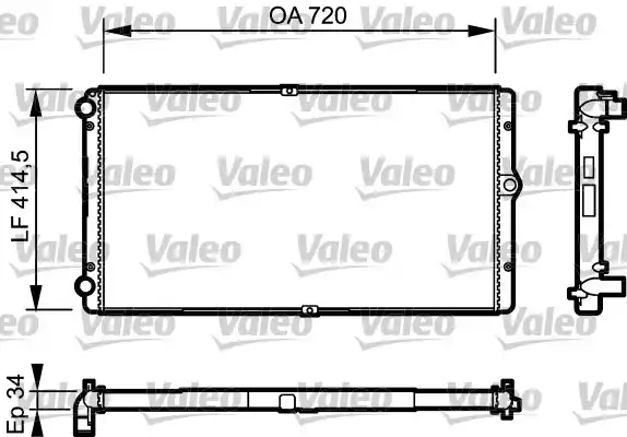 Радиатор охлаждение двигателя VALEO 732177
