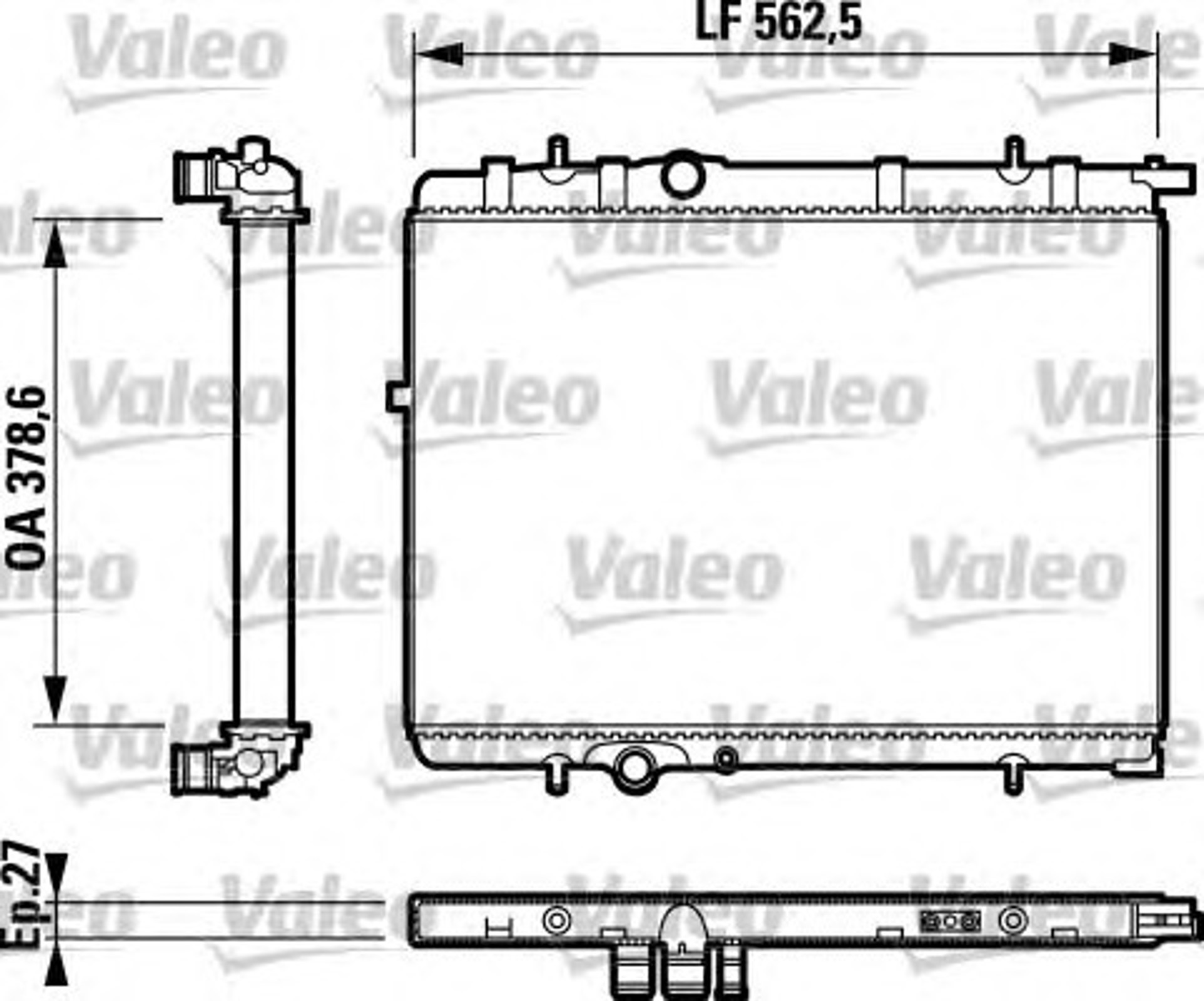 Радиатор системы охлаждения VALEO 732893