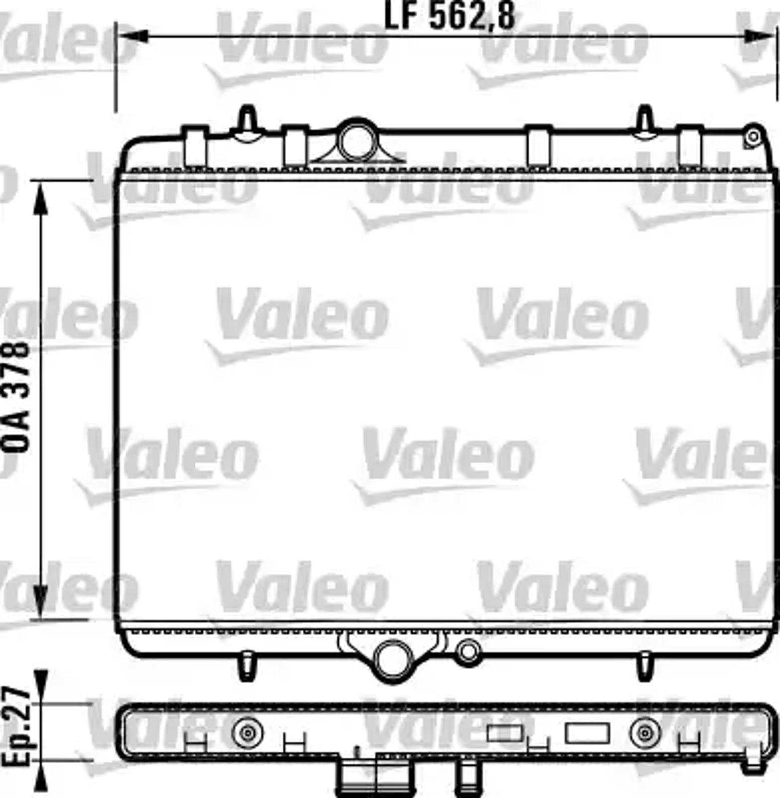 Радиатор системы охлаждения VALEO 732894