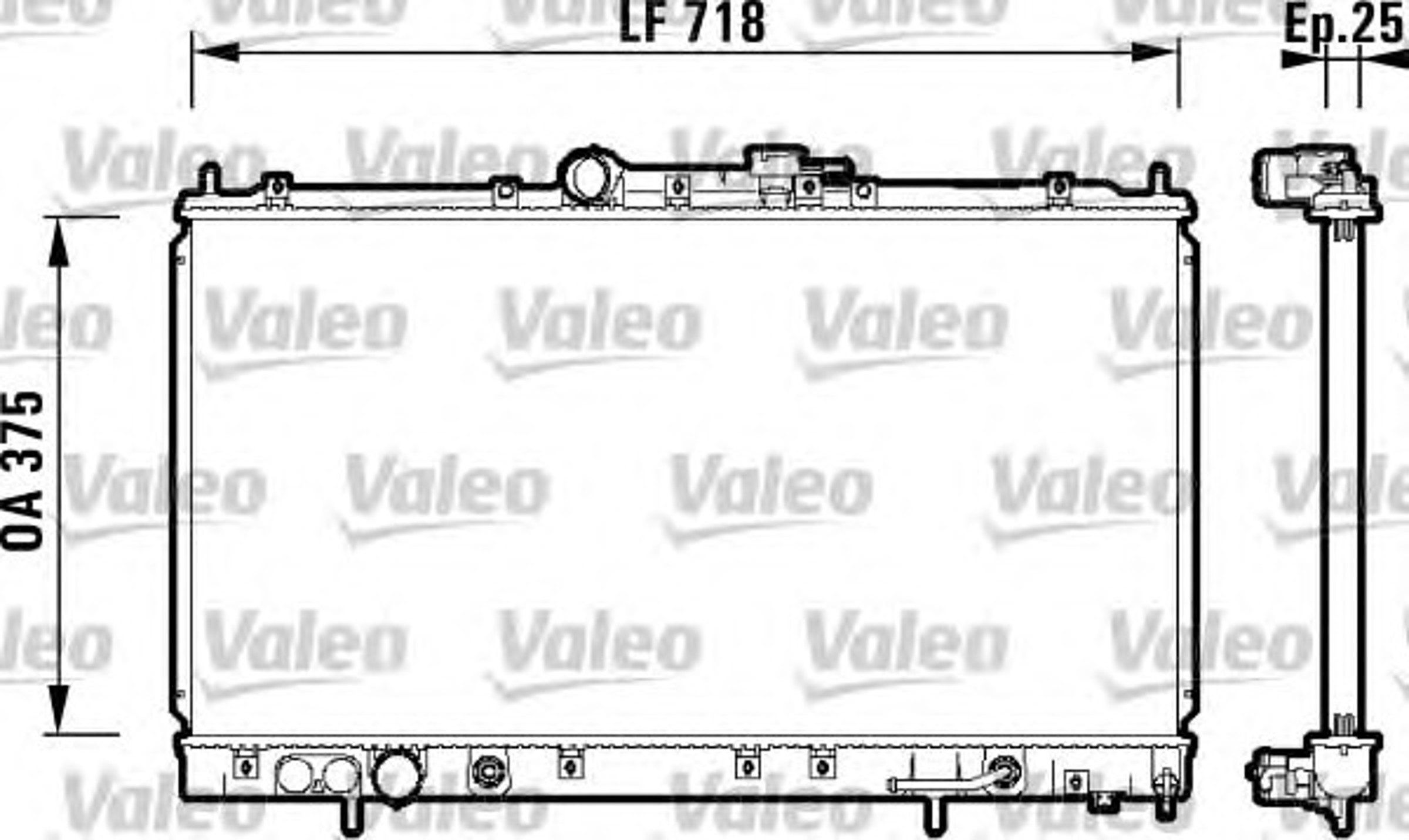Радиатор системы охлаждения VALEO 734129