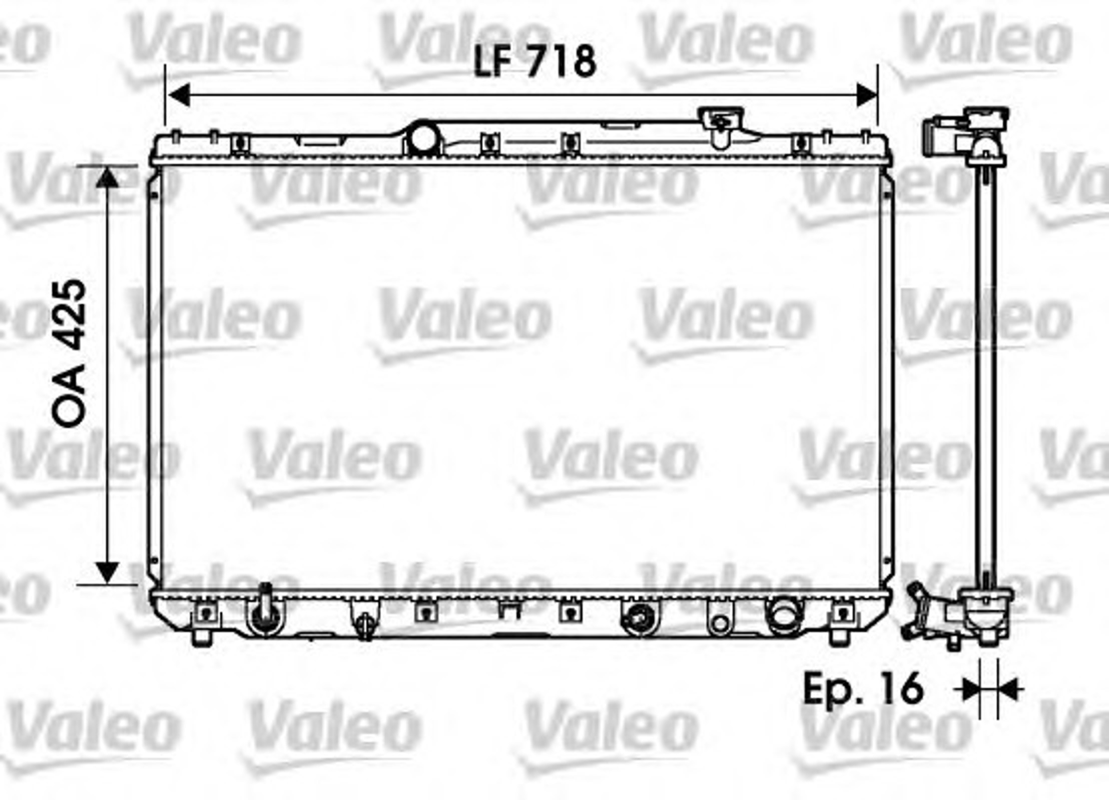 Радиатор системы охлаждения VALEO 734193